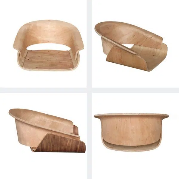 Modern Minimalist Square Wood Leather Liftable Desk Chair Backrest Armrest For Home Office - Image 4