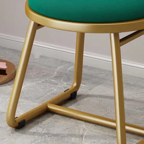 Modern Art Deco Round Rhombus Metal Velvet Chair Backrest For Living Room - Image 10