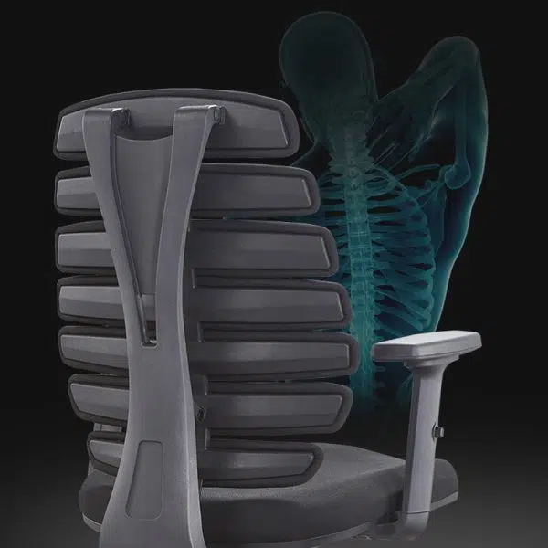 Modern Minimalist Liftable Swivel Fishbone Rectangular Plastic Fabric Desk Chair Backrest Armrest For Home Office - Image 6