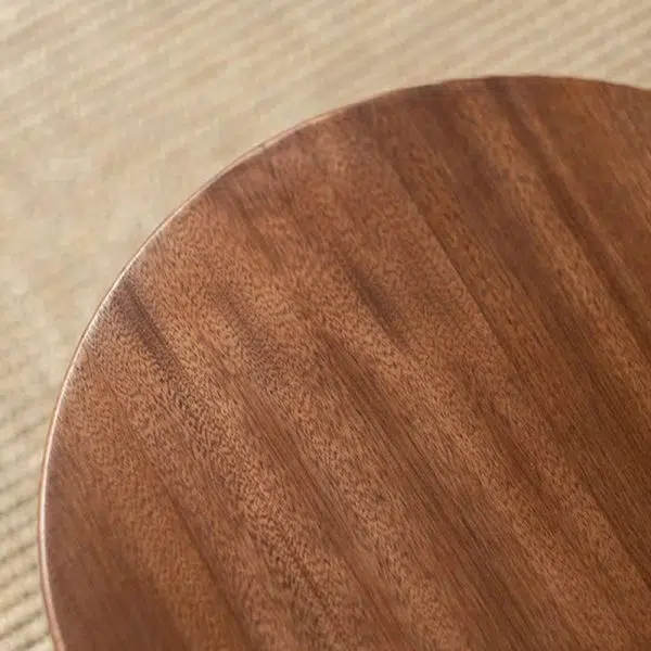 Modern Minimalist Swivel Kids Round Wood Chair Backrest For Living Room - Image 5