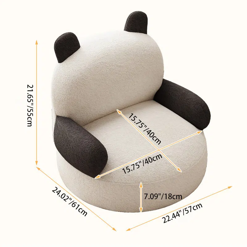 DFM-Chair-FM01096-10.jpg Contemporary Creative Cartoon Baby Panda Lambswool Accent Chair Backrest Armrest For Living Room - Image 4