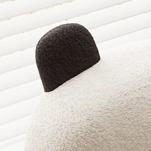 Contemporary Creative Cartoon Baby Panda Lambswool Accent Chair Backrest Armrest For Living Room - Image 6