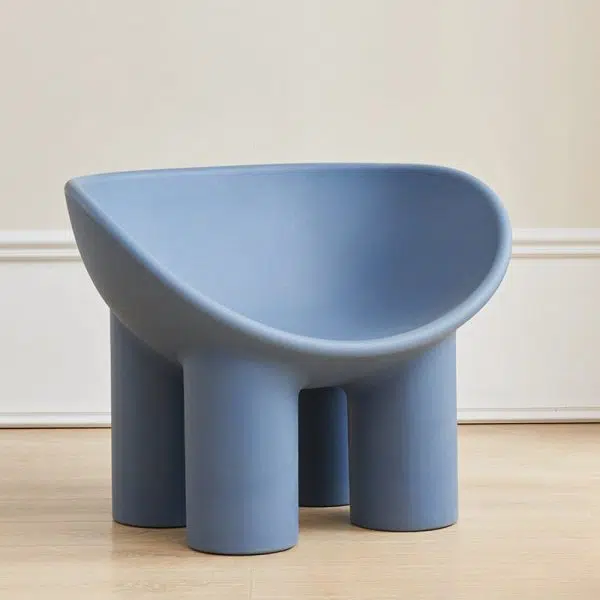 Contemporary Creative Elephant Leg Shape Adult Children Round Curved Plastic Chair Backrest Armrest For Living Room - Image 14