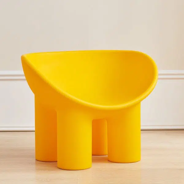 Contemporary Creative Elephant Leg Shape Adult Children Round Curved Plastic Chair Backrest Armrest For Living Room - Image 21