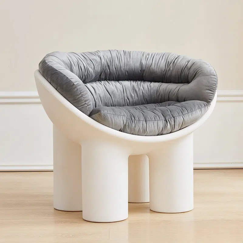 DFM-Chair-FM01113-2.jpg Contemporary Creative Elephant Leg Shape Adult Children Round Curved Plastic Chair Backrest Armrest For Living Room - Image 9
