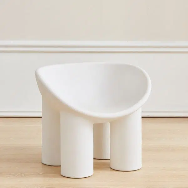 Contemporary Creative Elephant Leg Shape Adult Children Round Curved Plastic Chair Backrest Armrest For Living Room - Image 30