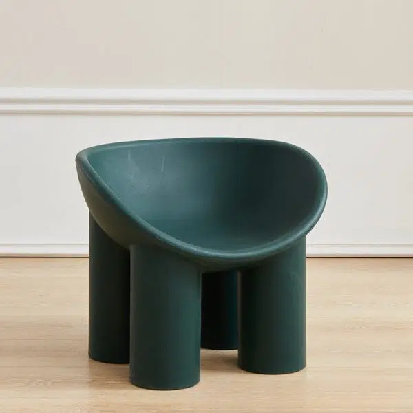 Contemporary Creative Elephant Leg Shape Adult Children Round Curved Plastic Chair Backrest Armrest For Living Room - Image 31