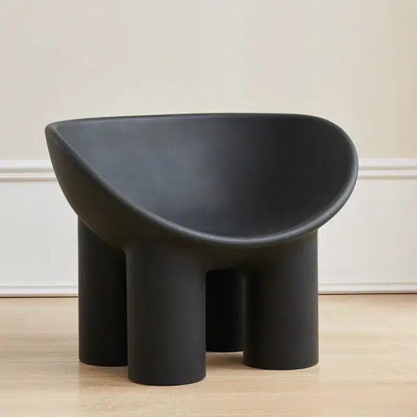 Contemporary Creative Elephant Leg Shape Adult Children Round Curved Plastic Chair Backrest Armrest For Living Room - Image 33
