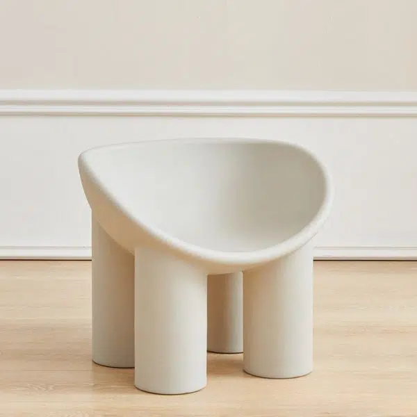 Contemporary Creative Elephant Leg Shape Adult Children Round Curved Plastic Chair Backrest Armrest For Living Room - Image 32