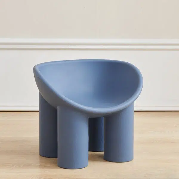 Contemporary Creative Elephant Leg Shape Adult Children Round Curved Plastic Chair Backrest Armrest For Living Room - Image 35