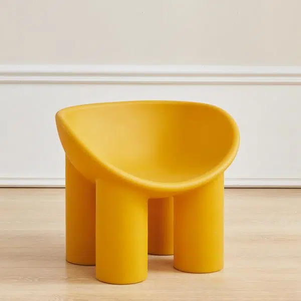 Contemporary Creative Elephant Leg Shape Adult Children Round Curved Plastic Chair Backrest Armrest For Living Room - Image 34