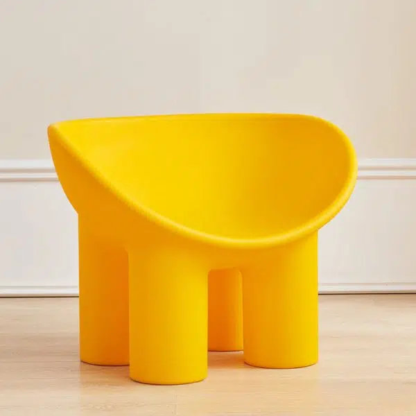 Contemporary Creative Elephant Leg Shape Adult Children Round Curved Plastic Chair Backrest Armrest For Living Room - Image 36