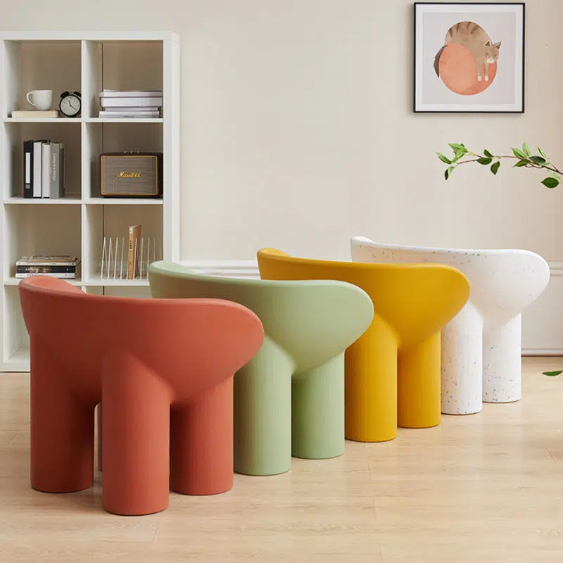 DFM-Chair-FM01113-45.jpg Contemporary Creative Elephant Leg Shape Adult Children Round Curved Plastic Chair Backrest Armrest For Living Room - Image 43
