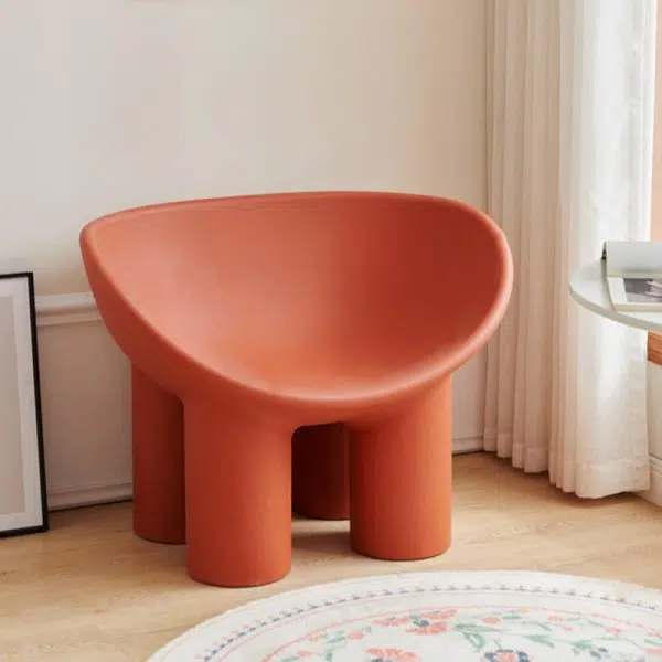 Contemporary Creative Elephant Leg Shape Adult Children Round Curved Plastic Chair Backrest Armrest For Living Room - Image 44