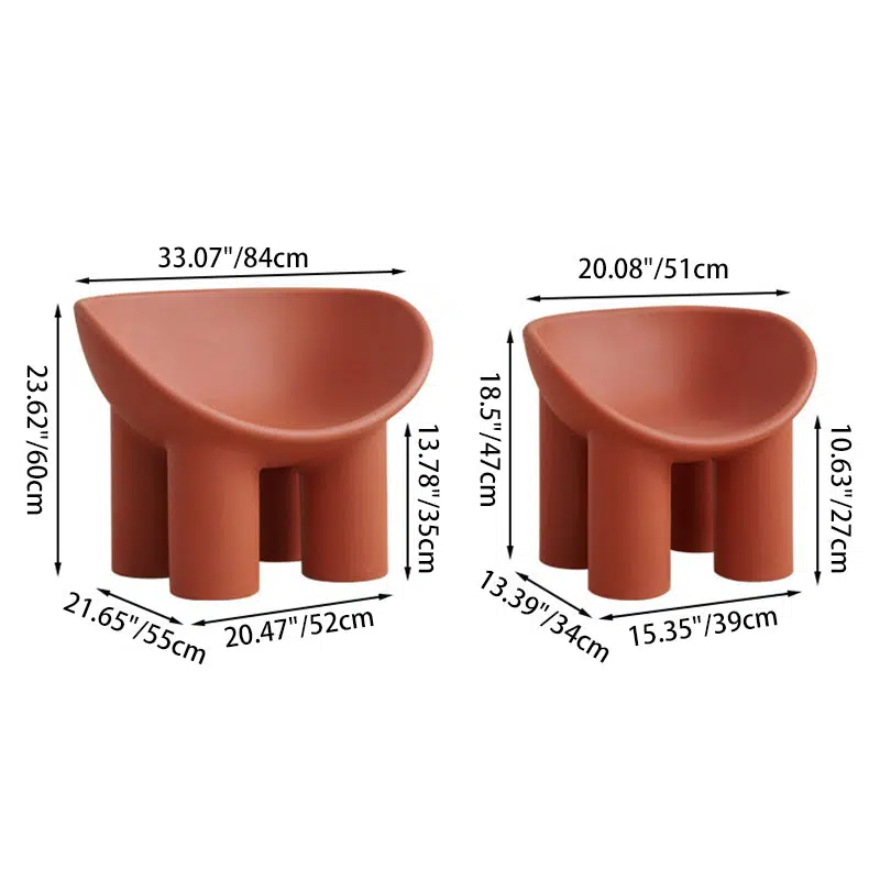 DFM-Chair-FM01113-50.jpg Contemporary Creative Elephant Leg Shape Adult Children Round Curved Plastic Chair Backrest Armrest For Living Room - Image 4