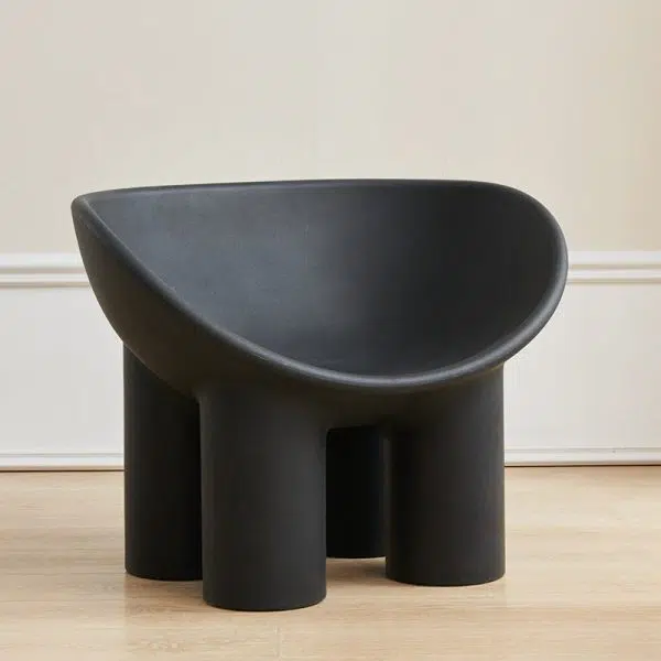 Contemporary Creative Elephant Leg Shape Adult Children Round Curved Plastic Chair Backrest Armrest For Living Room - Image 12