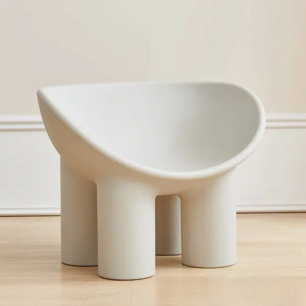 Contemporary Creative Elephant Leg Shape Adult Children Round Curved Plastic Chair Backrest Armrest For Living Room - Image 19