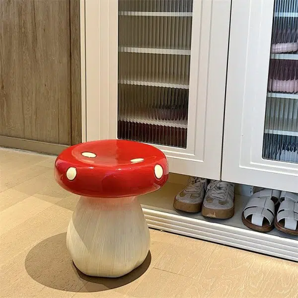 Contemporary Creative Mushroom Round Fiberglass Chair For Living Room - Image 12