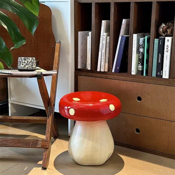 Contemporary Creative Mushroom Round Fiberglass Chair For Living Room - Image 14