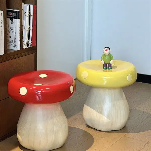 Contemporary Creative Mushroom Round Fiberglass Chair For Living Room - Image 15