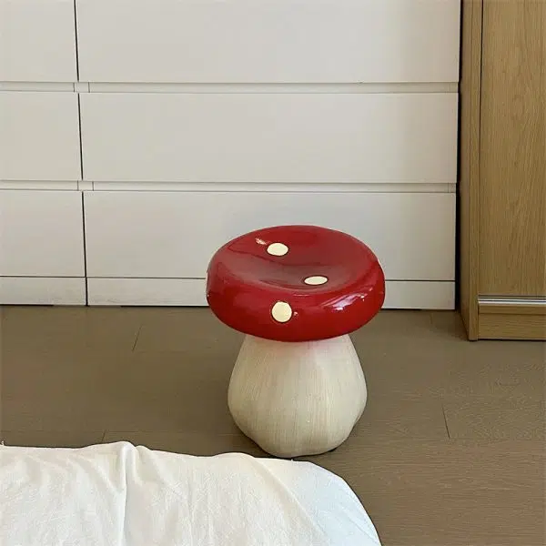 Contemporary Creative Mushroom Round Fiberglass Chair For Living Room - Image 3