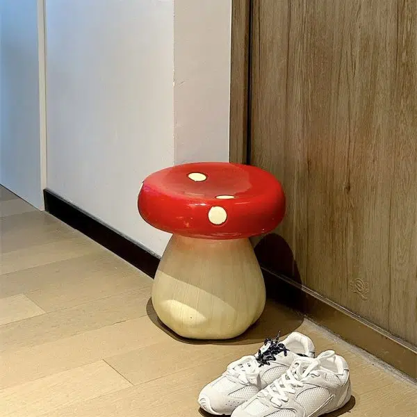 Contemporary Creative Mushroom Round Fiberglass Chair For Living Room - Image 13