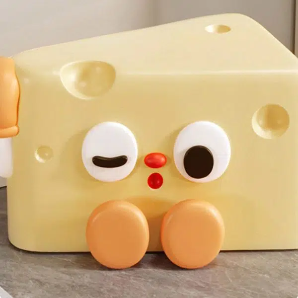 Contemporary Creative Cartoon Cute Cheese Triangle Fiberglass Chair For Living Room - Image 7