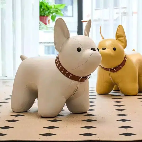 Contemporary Creative Kids Bulldog Animal Fabric Chair For Living Room - Image 2