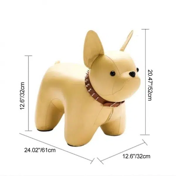 Contemporary Creative Kids Bulldog Animal Fabric Chair For Living Room - Image 4