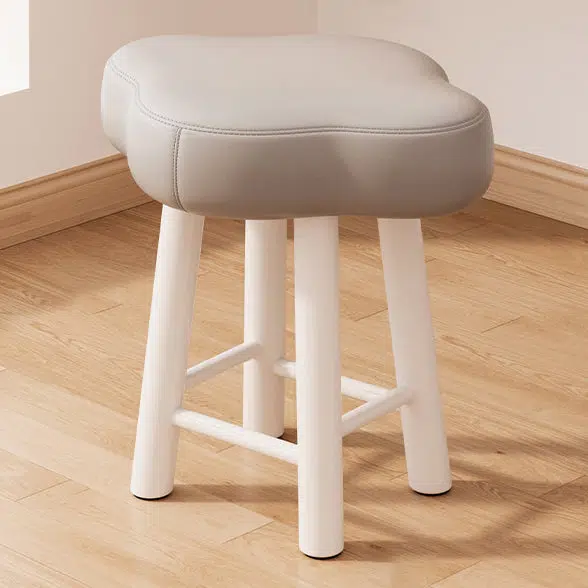 DFM-Chair-FM01222-3.jpg Contemporary Creative Cloud Shape Fabric Lambswool Wood Vanity Stool For Bedroom - Image 10