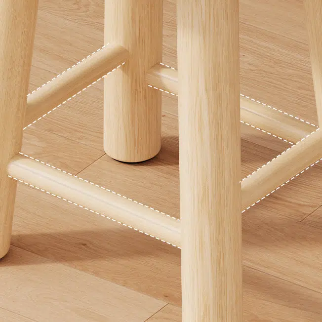 DFM-Chair-FM01222-9.jpg Contemporary Creative Cloud Shape Fabric Lambswool Wood Vanity Stool For Bedroom - Image 8