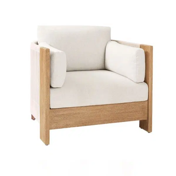 Modern Luxury Square Solid Wood Sponge Rope Outdoor Sofa Backrest Armrest For Outdoor - Image 9