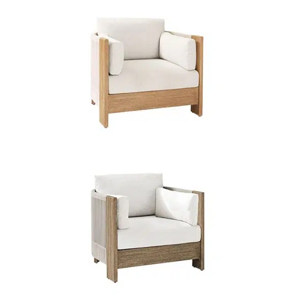 Modern Luxury Square Solid Wood Sponge Rope Outdoor Sofa Backrest Armrest For Outdoor - Image 10