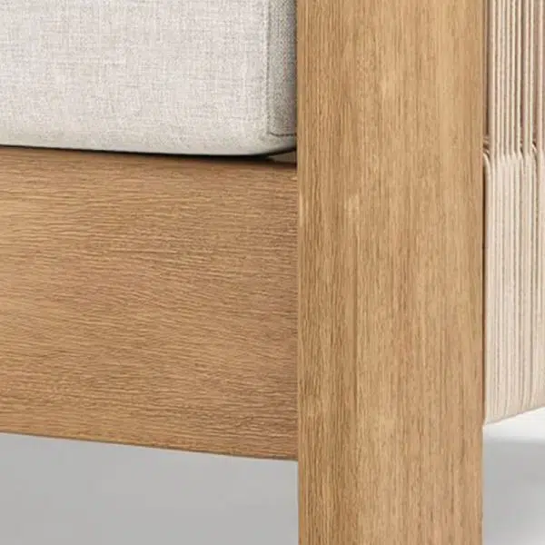 Modern Luxury Square Solid Wood Sponge Rope Outdoor Sofa Backrest Armrest For Outdoor - Image 7