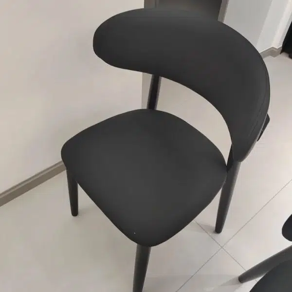 Contemporary Scandinavian Oval Back Solid Wood High Density Sponge Backrest For Dining Room - Image 10