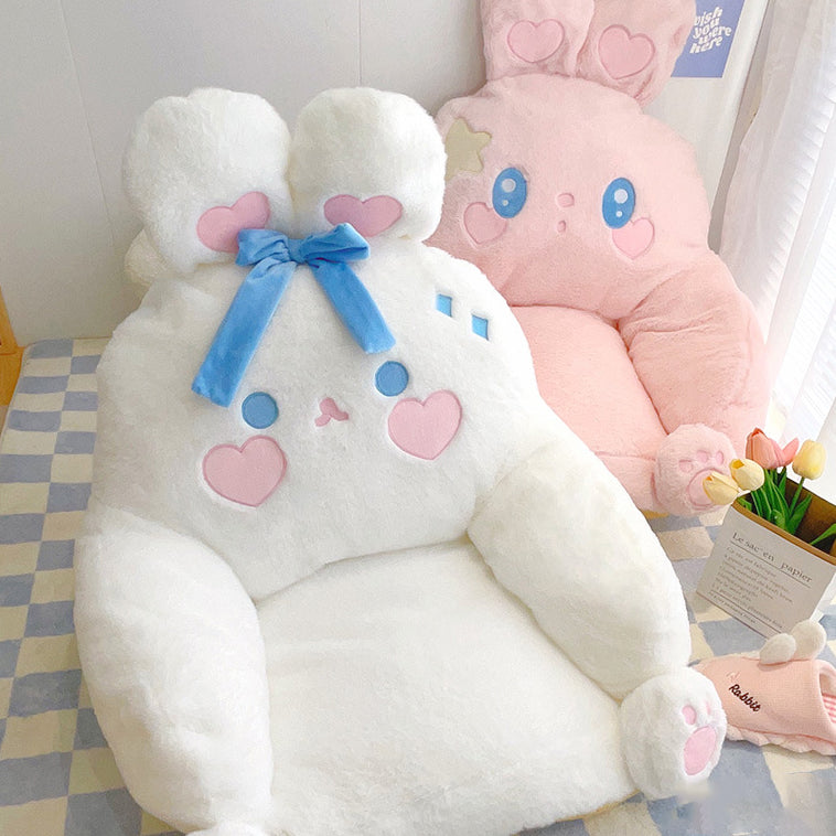 DFM-Chair-FP00375-11.jpg Contemporary Creative Animal Square Artificial Rabbit Fur PP Cotton Recliner Backrest Armrest For Living Room - Image 10