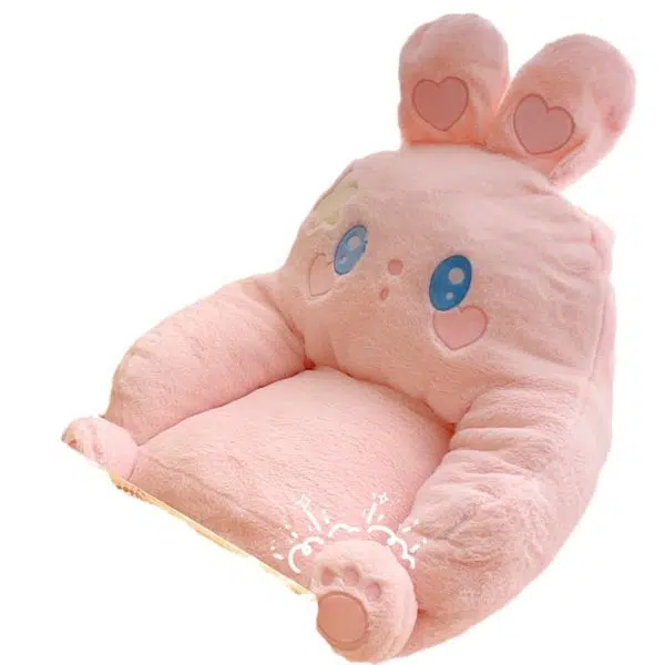 Contemporary Creative Animal Square Artificial Rabbit Fur PP Cotton Recliner Backrest Armrest For Living Room - Image 13