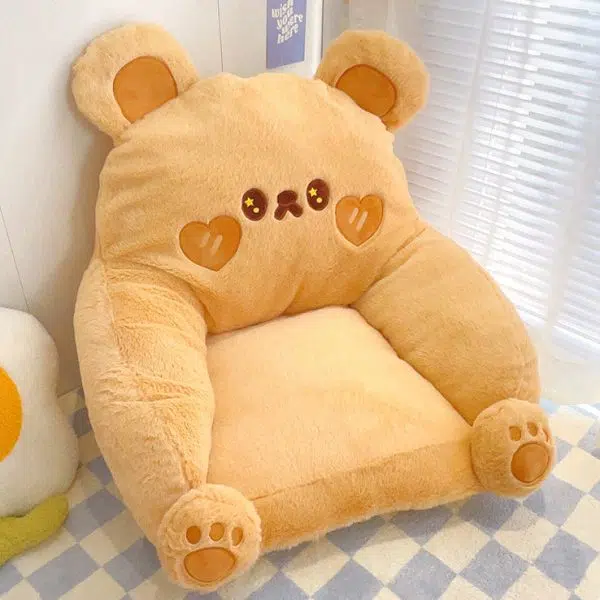 Contemporary Creative Animal Square Artificial Rabbit Fur PP Cotton Recliner Backrest Armrest For Living Room - Image 3