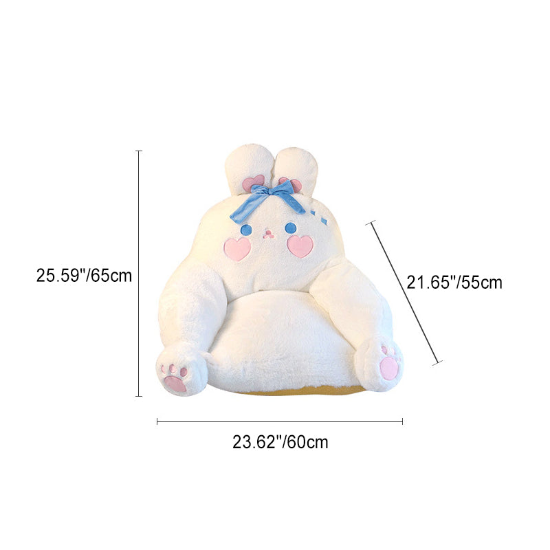 DFM-Chair-FP00375-4.jpg Contemporary Creative Animal Square Artificial Rabbit Fur PP Cotton Recliner Backrest Armrest For Living Room - Image 4