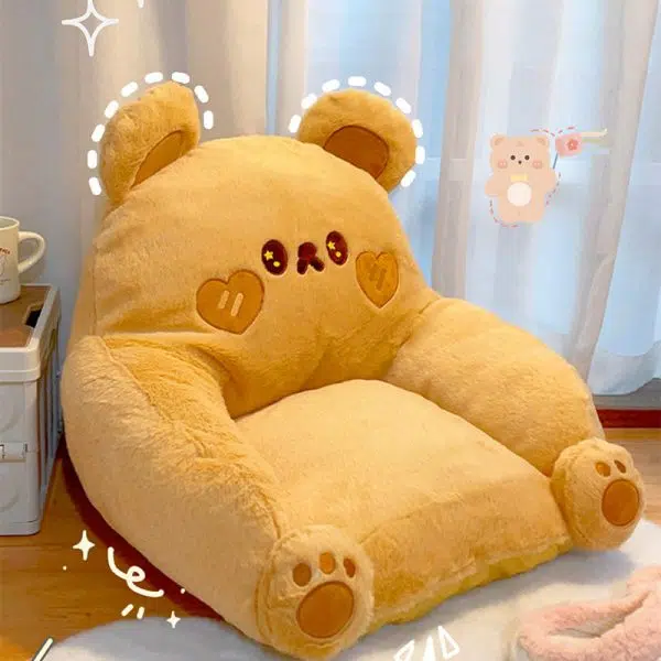 Contemporary Creative Animal Square Artificial Rabbit Fur PP Cotton Recliner Backrest Armrest For Living Room - Image 12