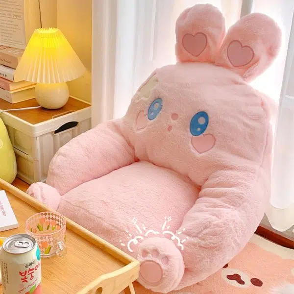 Contemporary Creative Animal Square Artificial Rabbit Fur PP Cotton Recliner Backrest Armrest For Living Room - Image 8