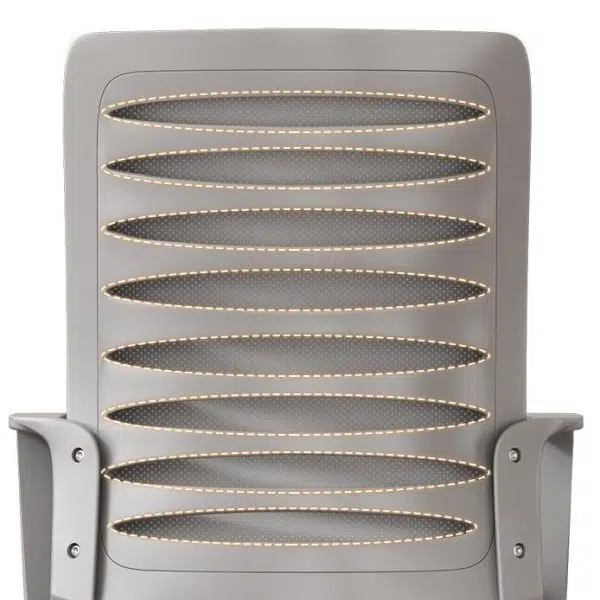 Modern Minimalist Square Plastic Stainless Steel Latex Desk Chair Backrest Armrest For Home Office - Image 5