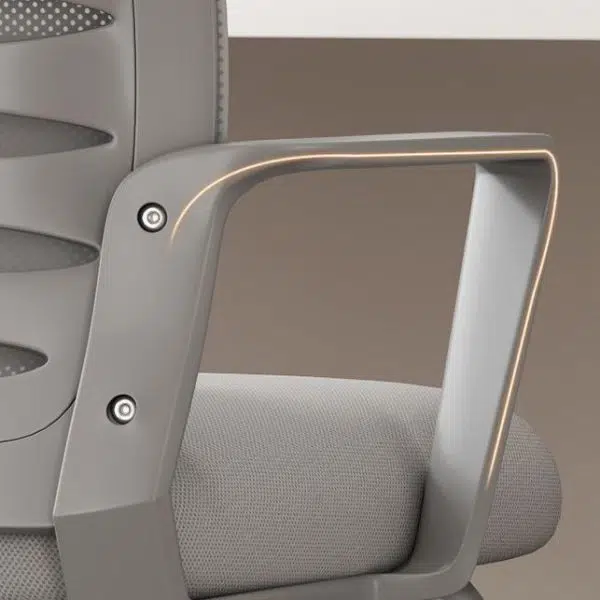 Modern Minimalist Square Plastic Stainless Steel Latex Desk Chair Backrest Armrest For Home Office - Image 6