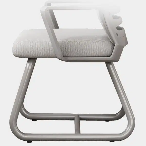 Modern Minimalist Square Plastic Stainless Steel Latex Desk Chair Backrest Armrest For Home Office - Image 9