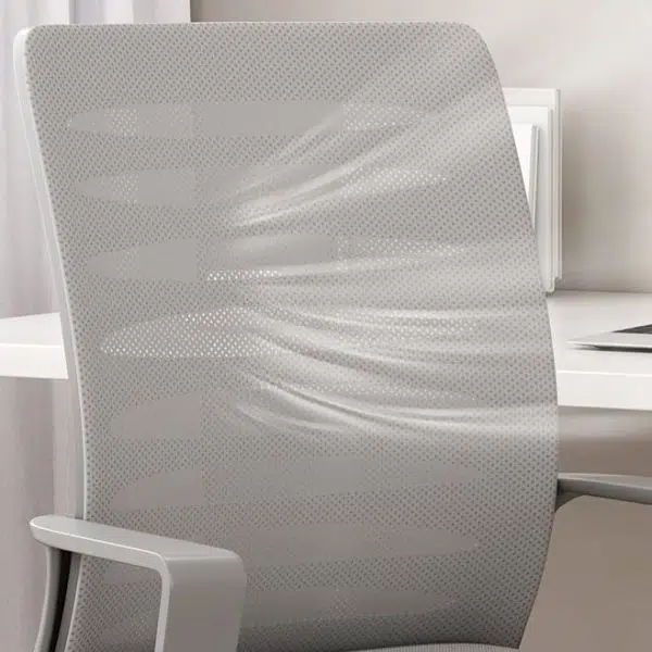 Modern Minimalist Square Plastic Stainless Steel Latex Desk Chair Backrest Armrest For Home Office - Image 8