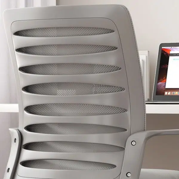 Modern Minimalist Square Plastic Stainless Steel Latex Desk Chair Backrest Armrest For Home Office - Image 7