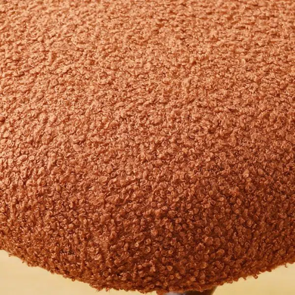 Modern Minimalist Doughnut Square Lambswool Carbon Steel Vanity Stool Backrest For Bedroom - Image 8