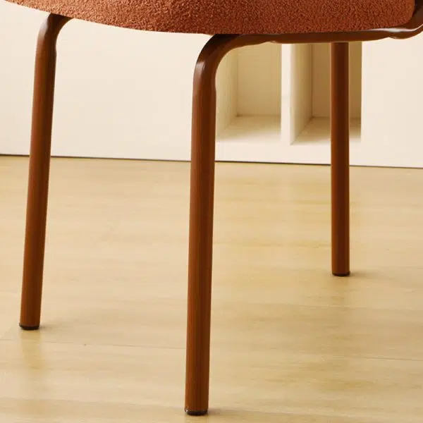 Modern Minimalist Doughnut Square Lambswool Carbon Steel Vanity Stool Backrest For Bedroom - Image 9