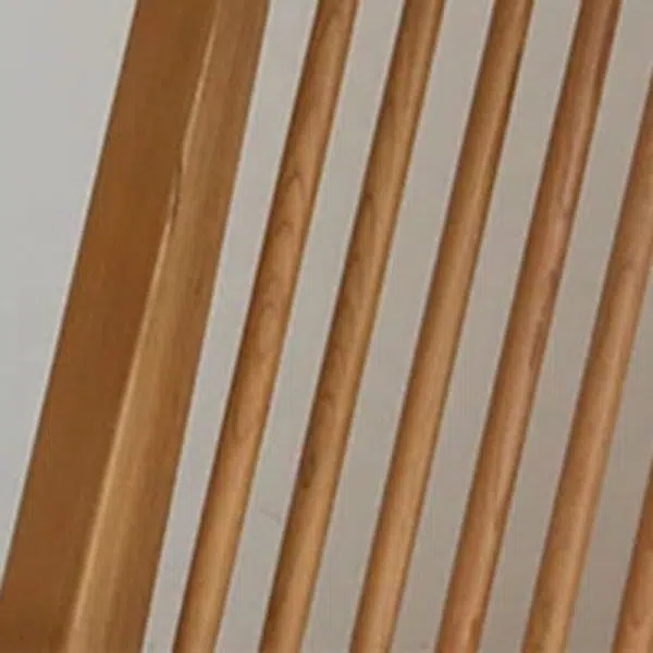 Traditional Japanese Rectangular Solid Wood Linen Accent Chair Backrest For Living Room - Image 5