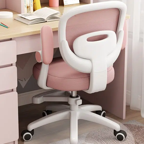 Modern Simplicity Round Cushion Fabric PP Desk Chair Backrest Armrest For Home Office - Image 8